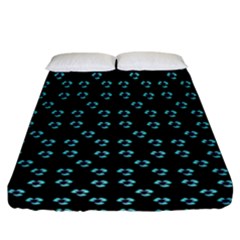 Aqua Pansies Fitted Sheet (california King Size) by snowwhitegirl