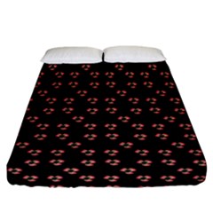 Red Pansies Fitted Sheet (california King Size) by snowwhitegirl