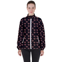 Red Pansies Women s High Neck Windbreaker by snowwhitegirl