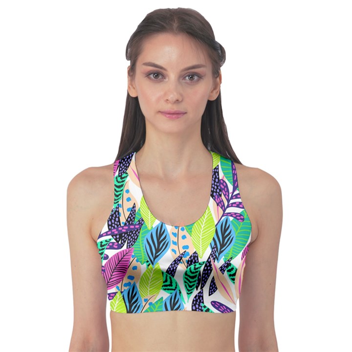 Leaves  Sports Bra