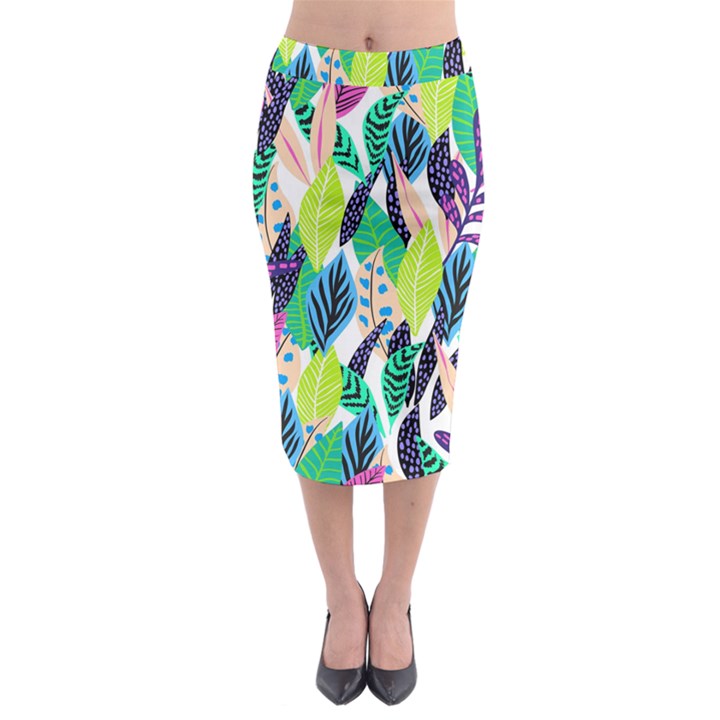 Leaves  Midi Pencil Skirt