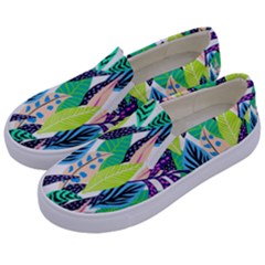 Leaves  Kids  Canvas Slip Ons by Sobalvarro