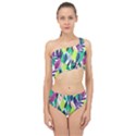 Leaves  Spliced Up Two Piece Swimsuit View1