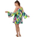 Leaves  Kimono Sleeves Boho Dress View2