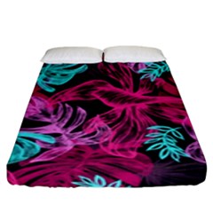 Leaves Fitted Sheet (king Size) by Sobalvarro