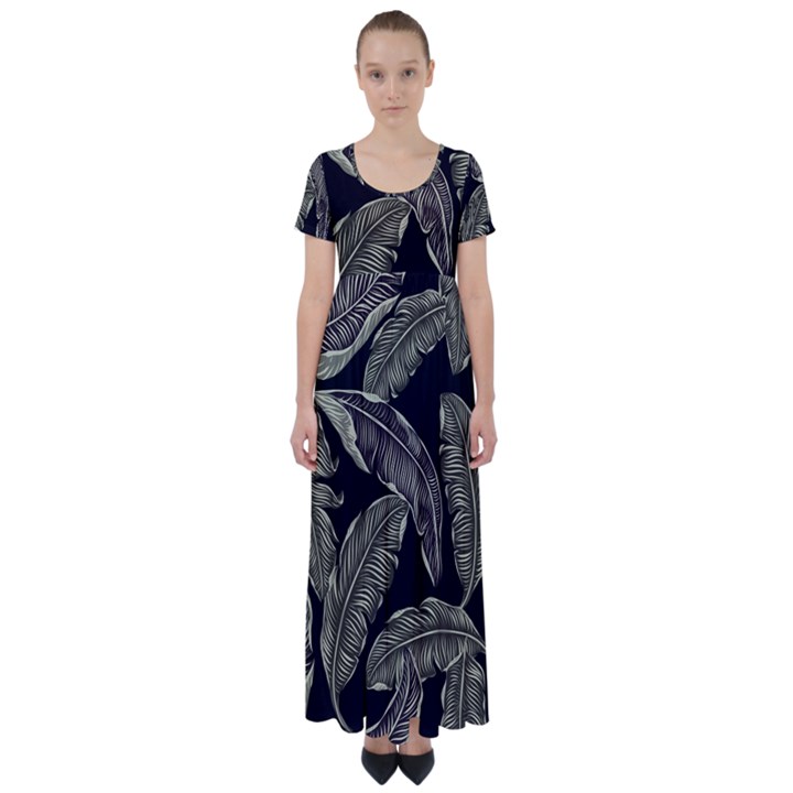 Jungle High Waist Short Sleeve Maxi Dress