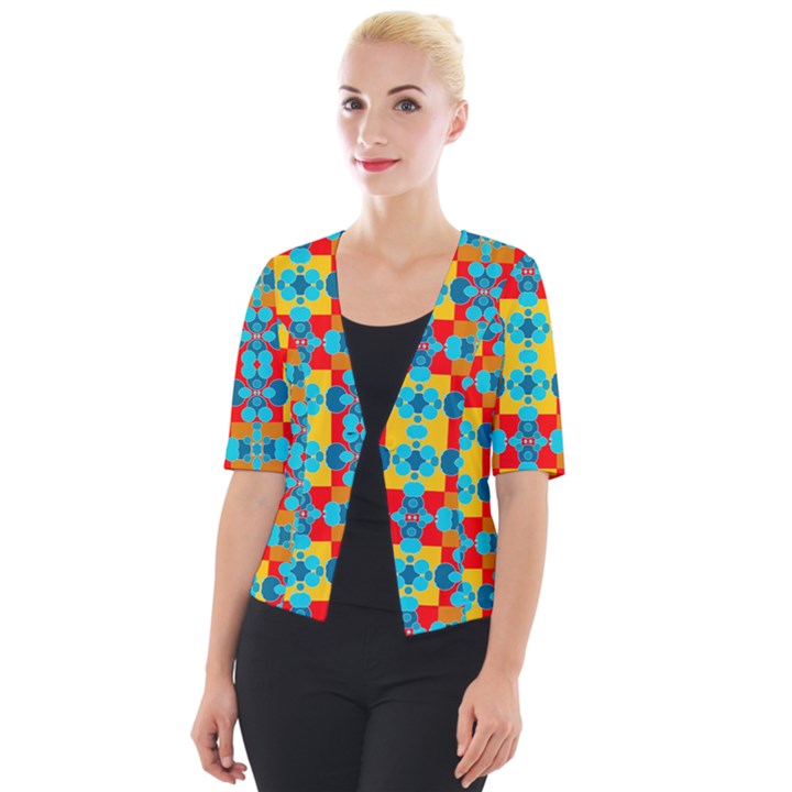 Pop Art  Cropped Button Cardigan