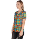 Pop Art  Women s V-Neck Scrub Top View2