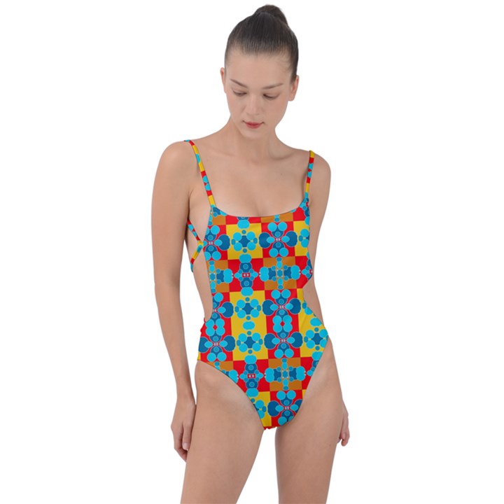 Pop Art  Tie Strap One Piece Swimsuit