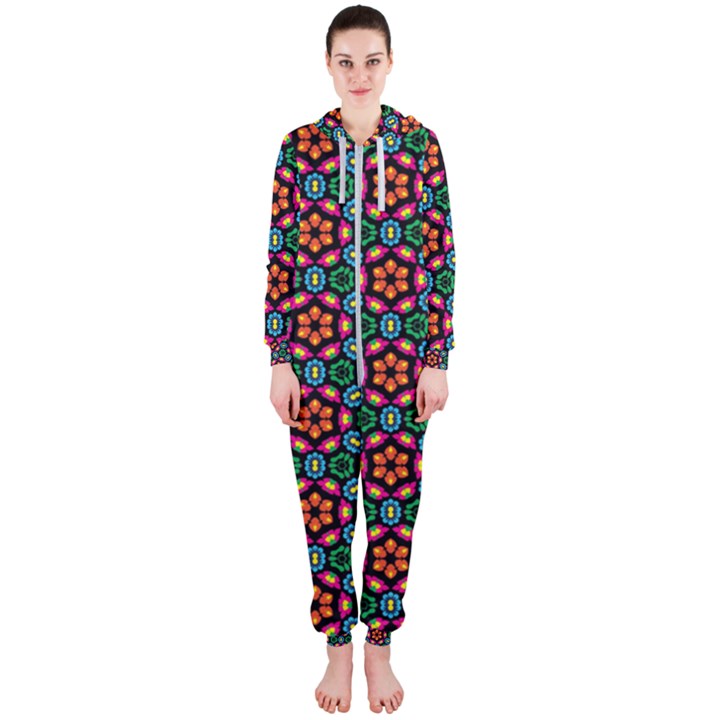 Pattern  Hooded Jumpsuit (Ladies) 