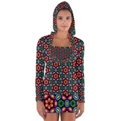 Pattern  Long Sleeve Hooded T-shirt by Sobalvarro