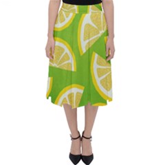 Lemon Fruit Healthy Fruits Food Classic Midi Skirt by Wegoenart