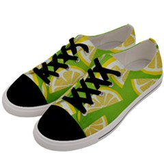 Lemon Fruit Healthy Fruits Food Men s Low Top Canvas Sneakers by Wegoenart