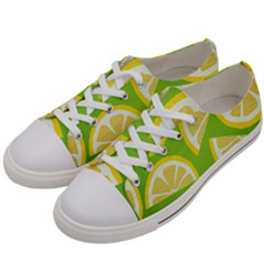 Lemon Fruit Healthy Fruits Food Women s Low Top Canvas Sneakers by Wegoenart