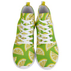 Lemon Fruit Healthy Fruits Food Men s Lightweight High Top Sneakers by Wegoenart