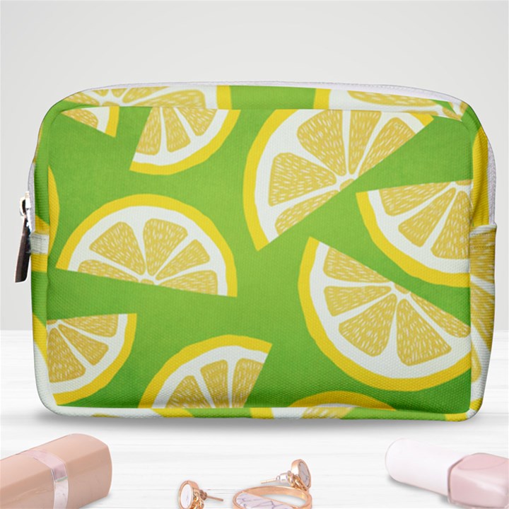 Lemon Fruit Healthy Fruits Food Make Up Pouch (Medium)