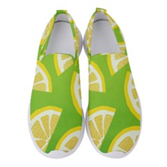 Lemon Fruit Healthy Fruits Food Women s Slip On Sneakers by Wegoenart