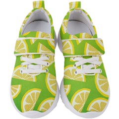 Lemon Fruit Healthy Fruits Food Kids  Velcro Strap Shoes by Wegoenart