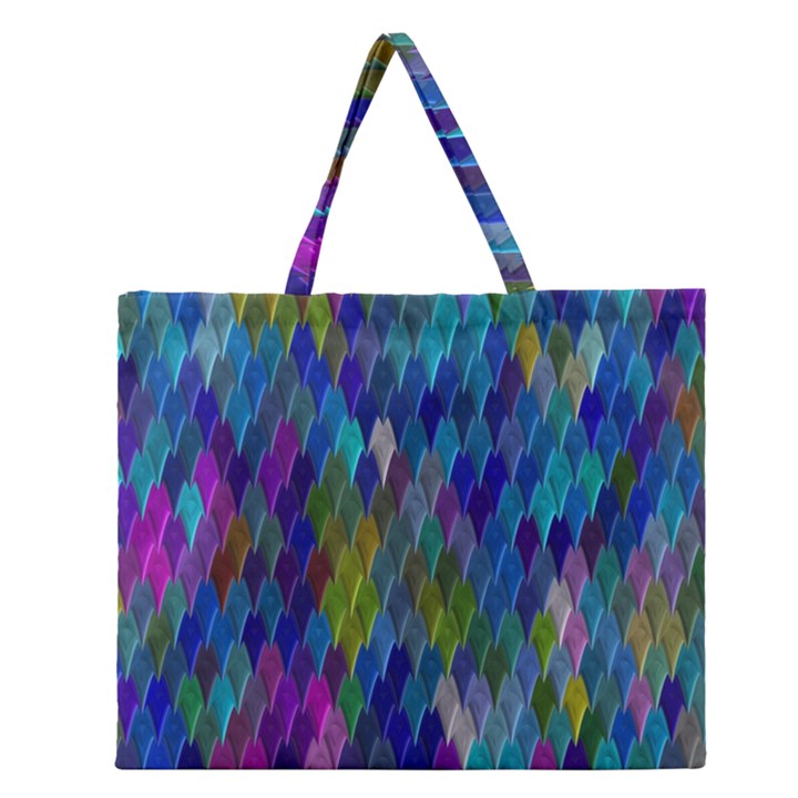 Background  Zipper Large Tote Bag