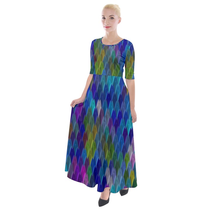 Background  Half Sleeves Maxi Dress