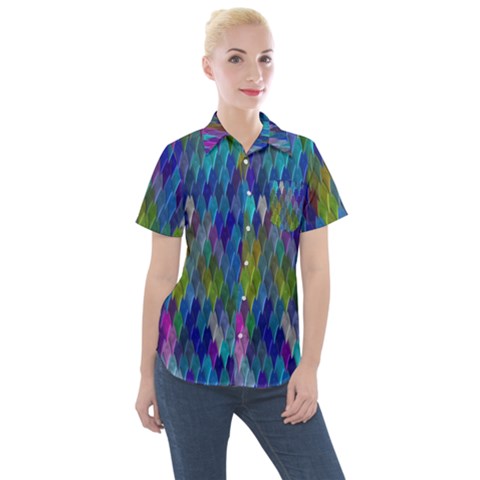 Background  Women s Short Sleeve Pocket Shirt by Sobalvarro