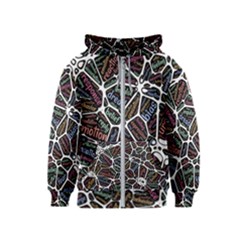 Mental Human Experience Mindset Kids  Zipper Hoodie by Wegoenart