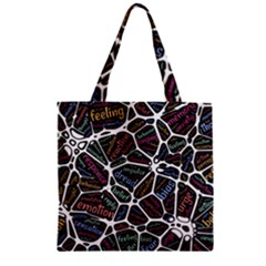 Mental Human Experience Mindset Zipper Grocery Tote Bag by Wegoenart