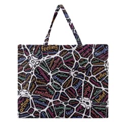 Mental Human Experience Mindset Zipper Large Tote Bag by Wegoenart