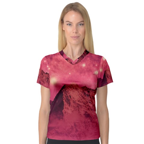 Manipulation Fantasy Photoshop V-neck Sport Mesh Tee by Wegoenart