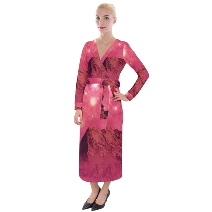 Manipulation Fantasy Photoshop Velvet Maxi Wrap Dress