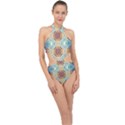 Pattern Halter Side Cut Swimsuit View1