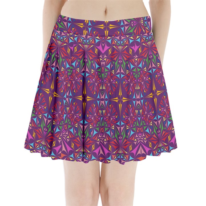 Kaleidoscope  Pleated Mini Skirt