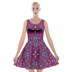 Kaleidoscope  Velvet Skater Dress by Sobalvarro