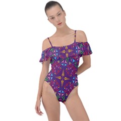 Kaleidoscope  Frill Detail One Piece Swimsuit by Sobalvarro