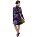 Leaves  Long Sleeve Chiffon Shirt Dress View2