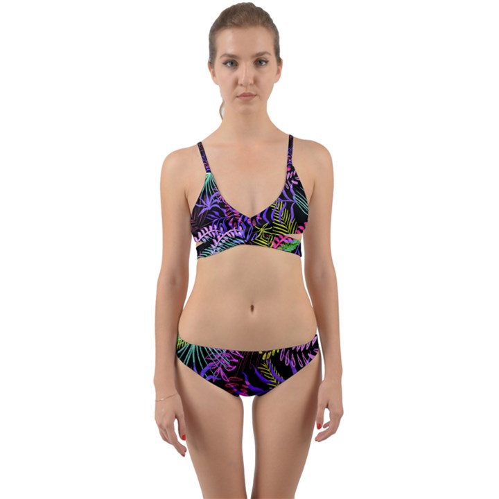 Leaves  Wrap Around Bikini Set