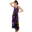 Leaves  V-Neck Chiffon Maxi Dress View1