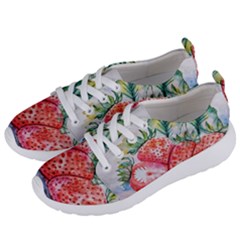 Strawberry Watercolor Figure Women s Lightweight Sports Shoes by Wegoenart