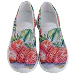 Strawberry Watercolor Figure Men s Lightweight Slip Ons by Wegoenart