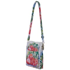 Strawberry Watercolor Figure Multi Function Travel Bag by Wegoenart