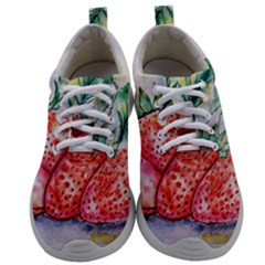 Strawberry Watercolor Figure Mens Athletic Shoes by Wegoenart