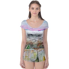 Mendoza City Argentina Mountains Boyleg Leotard  by Wegoenart