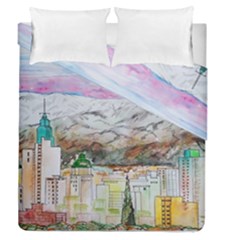 Mendoza City Argentina Mountains Duvet Cover Double Side (queen Size) by Wegoenart