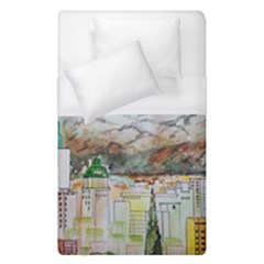 Mendoza City Argentina Mountains Duvet Cover (single Size) by Wegoenart