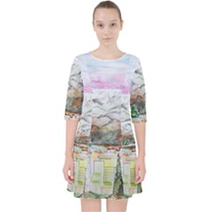 Mendoza City Argentina Mountains Pocket Dress by Wegoenart