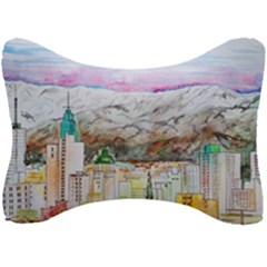 Mendoza City Argentina Mountains Seat Head Rest Cushion by Wegoenart