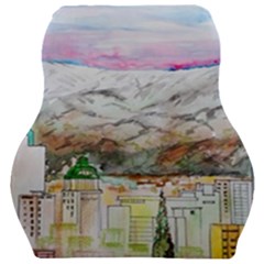 Mendoza City Argentina Mountains Car Seat Velour Cushion  by Wegoenart