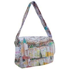 Mendoza City Argentina Mountains Courier Bag by Wegoenart