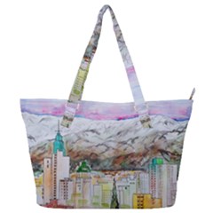 Mendoza City Argentina Mountains Full Print Shoulder Bag by Wegoenart