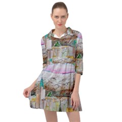 Mendoza City Argentina Mountains Mini Skater Shirt Dress